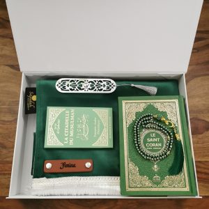Coffret tapis de prière vert Impérial
