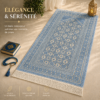 Le tapis de prière Luxe Persan bleu Ciel Sajadah.