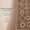 Zoom sur les broderies du tapis de prière Luxe Persan marron Sajadah.