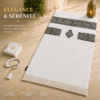 Le tapis de prière Luxe Mecquois blanc Sajadah.