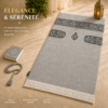 Le tapis de prière Luxe Mecquois gris Argent Sajadah.
