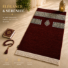 Le tapis de prière Luxe Mecquois rouge Sajadah.