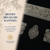 Zoom sur les broderies de notre tapis de prière Luxe Mecquois noir Sajadah.
