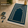 Le tapis de prière Luxe Ottoman Bleu Azur Sajadah.