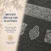 Zoom sur les broderies du tapis de prière Luxe Mecquois gris Ardoise Sajadah.