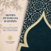 Zoom sur les broderies du tapis de prière Luxe Ottoman bleu Azur Sajadah.