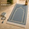 Le tapis de prière Luxe Ottoman gris Bleu Sajadah.