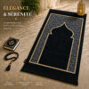 Le tapis de prière Luxe Ottoman noir Sajadah.