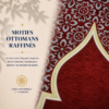 Nahaufnahme der Stickereien des Sajadah Luxus-Gebetsteppichs Ottoman Rot.