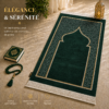 Le tapis de prière Luxe Ottoman vert Sajadah.