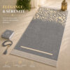 Le tapis de prière Luxe Calligraphie gris Sajadah.