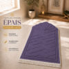 Le tapis de prière épais Coquillage violet Sajadah.