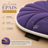 Zoom sur la qualité du velours premium turc du tapis de prière épais Coquillage violet Sajadah.