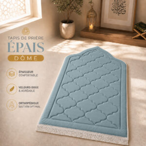 Le tapis de prière épais Dôme bleu Ciel Sajadah.