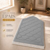 Le tapis de prière épais Dôme gris Argent Sajadah.
