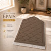 Le tapis de prière épais en forme de Dôme marron Sajadah.