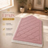 Le tapis de prière épais Dôme rose poudre Sajadah.
