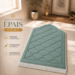 Le tapis de prière épais Dôme vert Pin Sajadah.