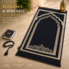Le tapis de prière Luxe Ottoman Royal noir Sajadah.