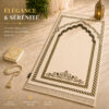 Le tapis de prière Luxe Ottoman Royal beige Crème Sajadah.