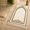Le tapis de prière Luxe Ottoman Royal blanc Sajadah.