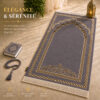 Le tapis de prière Luxe Ottoman Royal gris Lavande Sajadah.