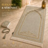 Le tapis de prière Luxe Ottoman Royal gris Perle Sajadah.