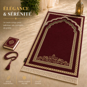 Le tapis de prière Luxe Ottoman Royal rouge Sajadah.