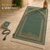 Le tapis de prière Luxe Ottoman Royal vert Olivier Sajadah.