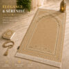 Le tapis de prière Luxe Ottoman Royal beige Chatain Sajadah.