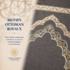 Zoom sur les broderies du tapis de prière Luxe Ottoman Royal gris Ardoise Sajadah.