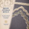 Zoom sur les broderies du tapis de prière Luxe Ottoman Royal gris Lavande Sajadah.